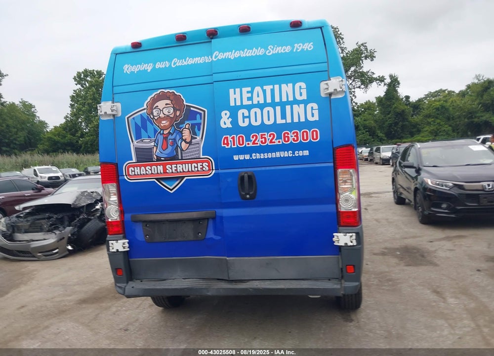 2017 RAM PROMASTER 2500 HIGH ROOF 159 WB VIN: 3C6TRVDG3HE519190