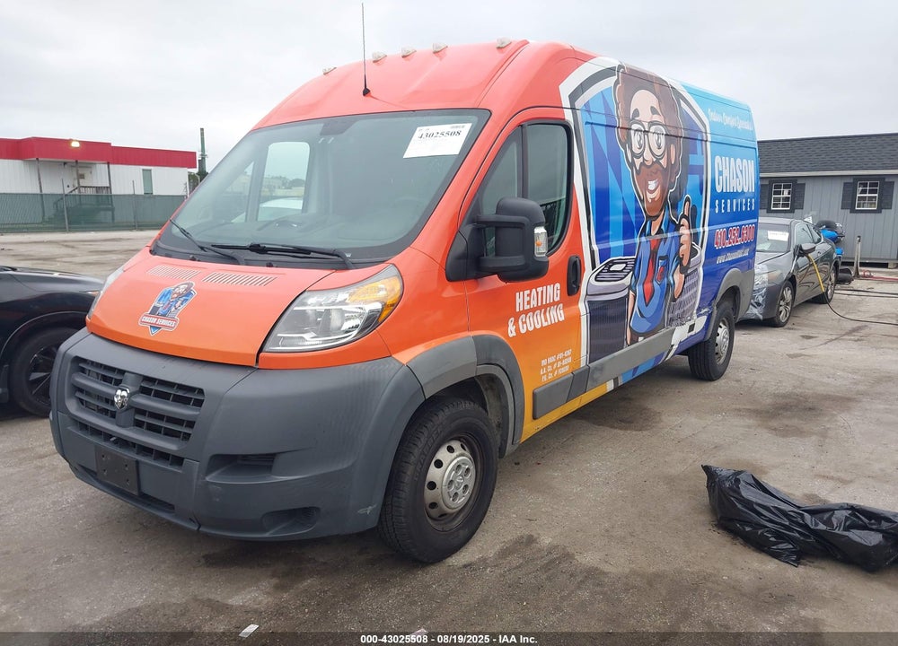 2017 RAM PROMASTER 2500 HIGH ROOF 159 WB VIN: 3C6TRVDG3HE519190