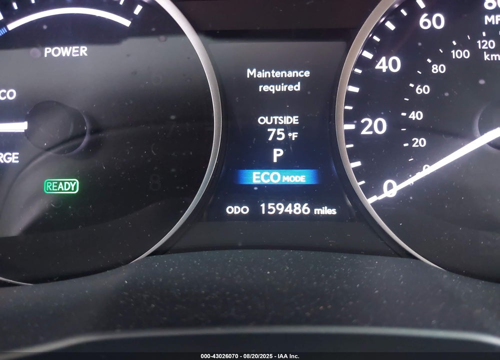 2013 LEXUS ES 300H VIN: JTHBW1GG6D2016440