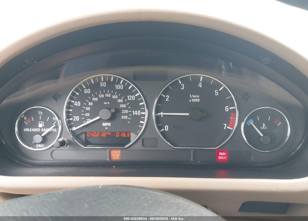 2001 BMW Z3 3.0I VIN: WBACN53431LJ57397