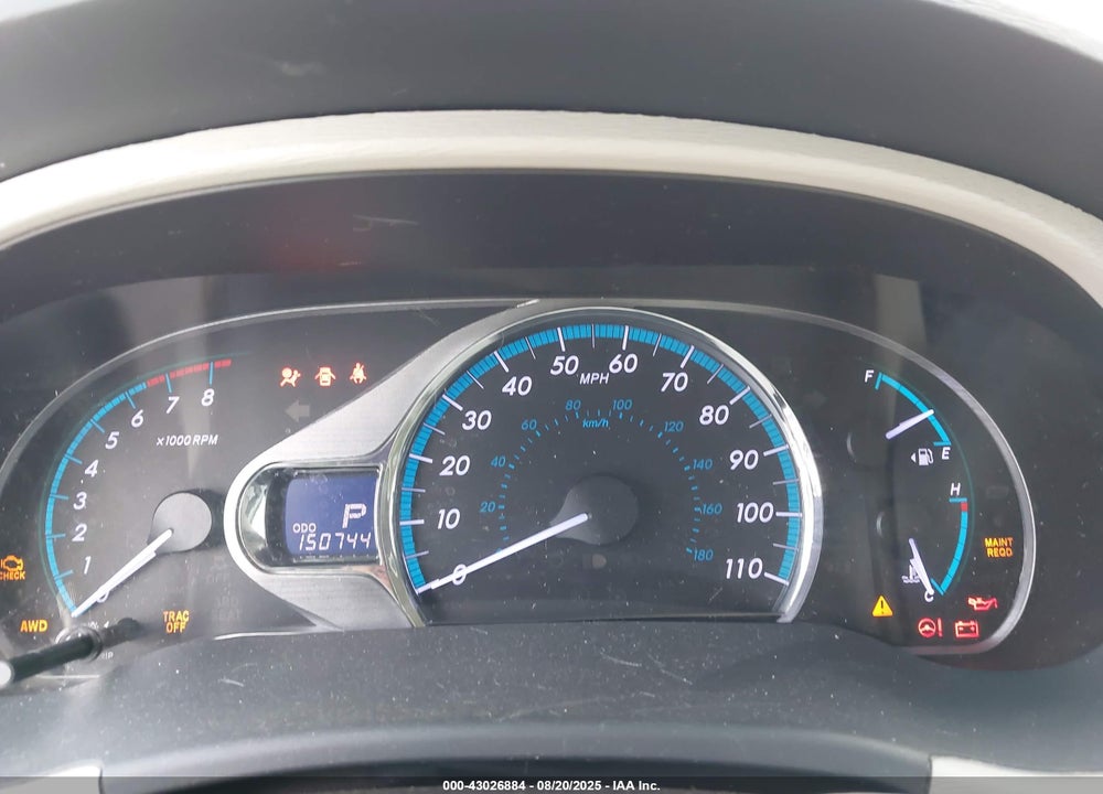 2013 TOYOTA SIENNA XLE 7 PASSENGER VIN: 5TDDK3DC3DS056289