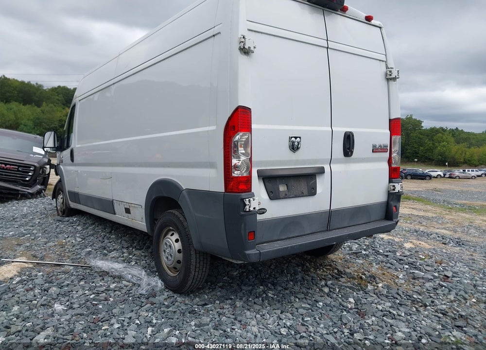 2018 RAM PROMASTER 2500 HIGH ROOF 159 WB VIN: 3C6TRVDG6JE102541