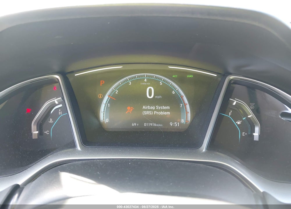 2019 HONDA CIVIC VIN: 19XFC1F76KE008237