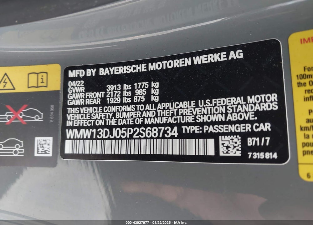 2023 MINI HARDTOP VIN: WMW13DJ05P2S68734