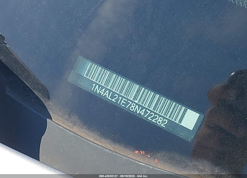 2008 NISSAN ALTIMA 2.5 S VIN: 1N4AL21E78N472282