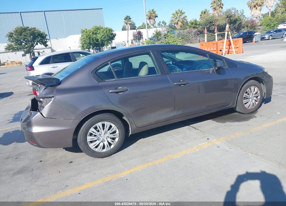 2013 HONDA CIVIC LX VIN: 19XFB2F56DE047890
