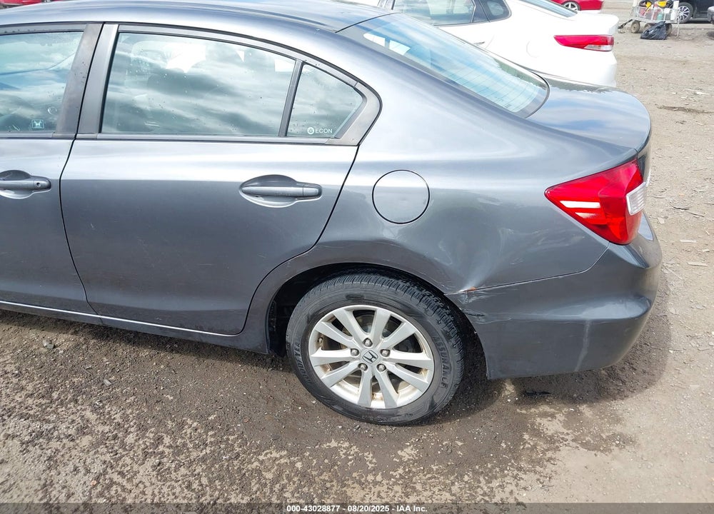 2012 HONDA CIVIC VIN: 19XFB2F87CE362822