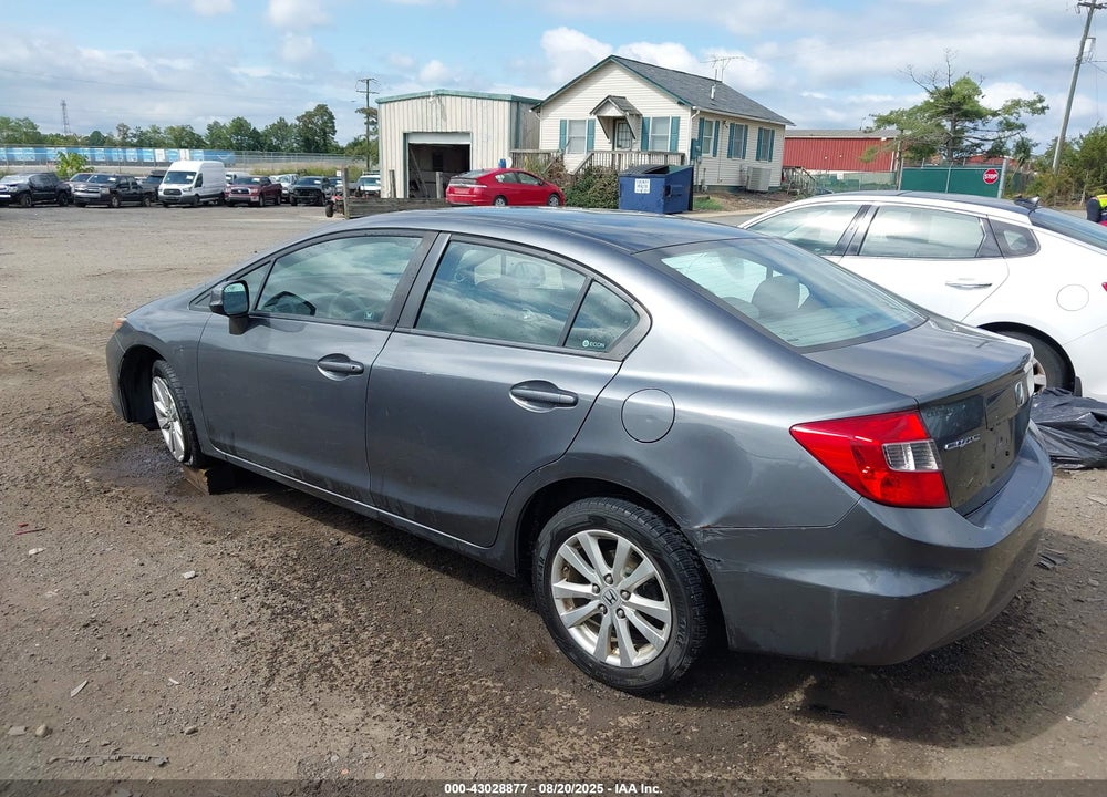 2012 HONDA CIVIC VIN: 19XFB2F87CE362822
