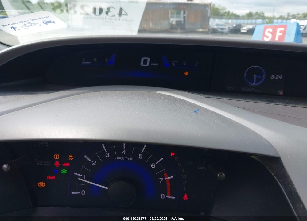 2012 HONDA CIVIC VIN: 19XFB2F87CE362822