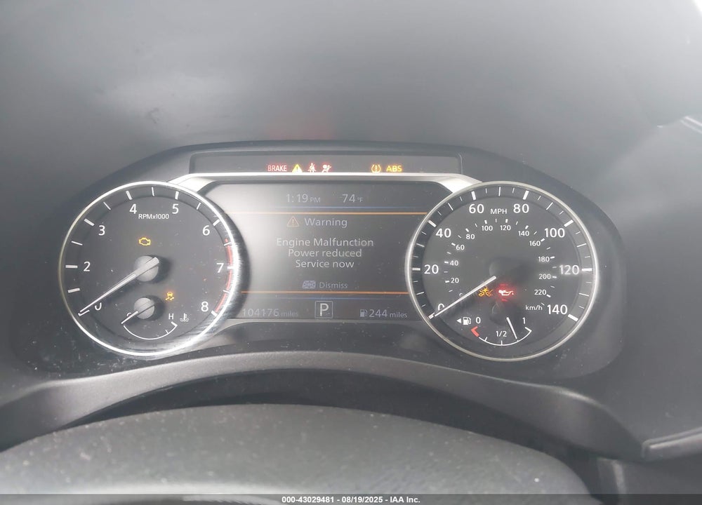 2019 NISSAN ALTIMA VIN: 1N4BL4CV6KC130290