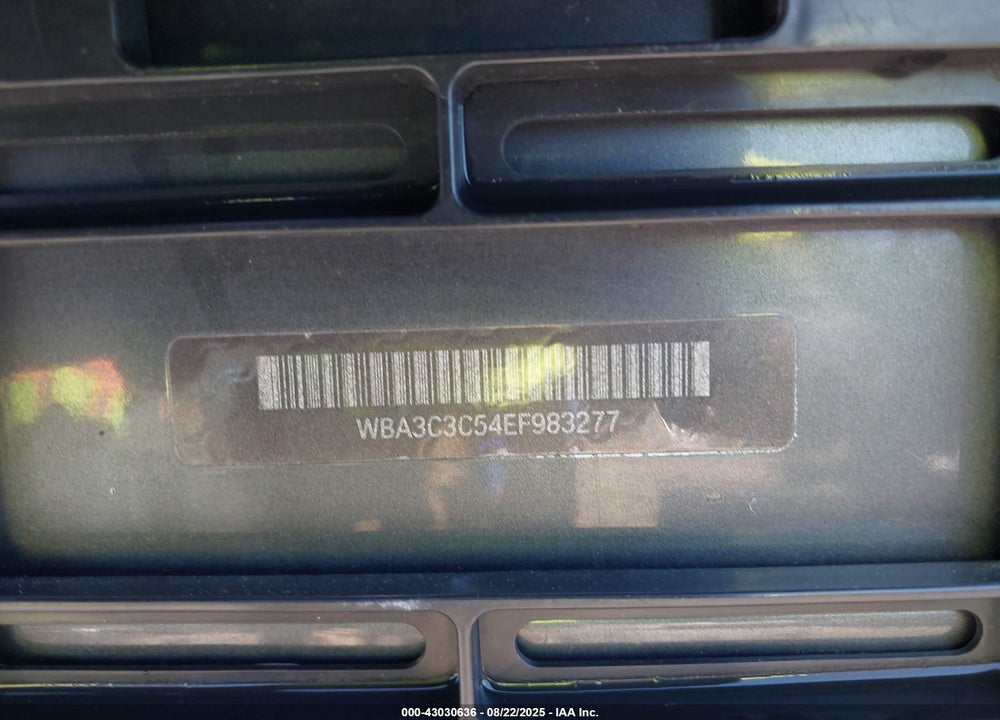 2014 BMW 3 SERIES VIN: WBA3C3C54EF983277