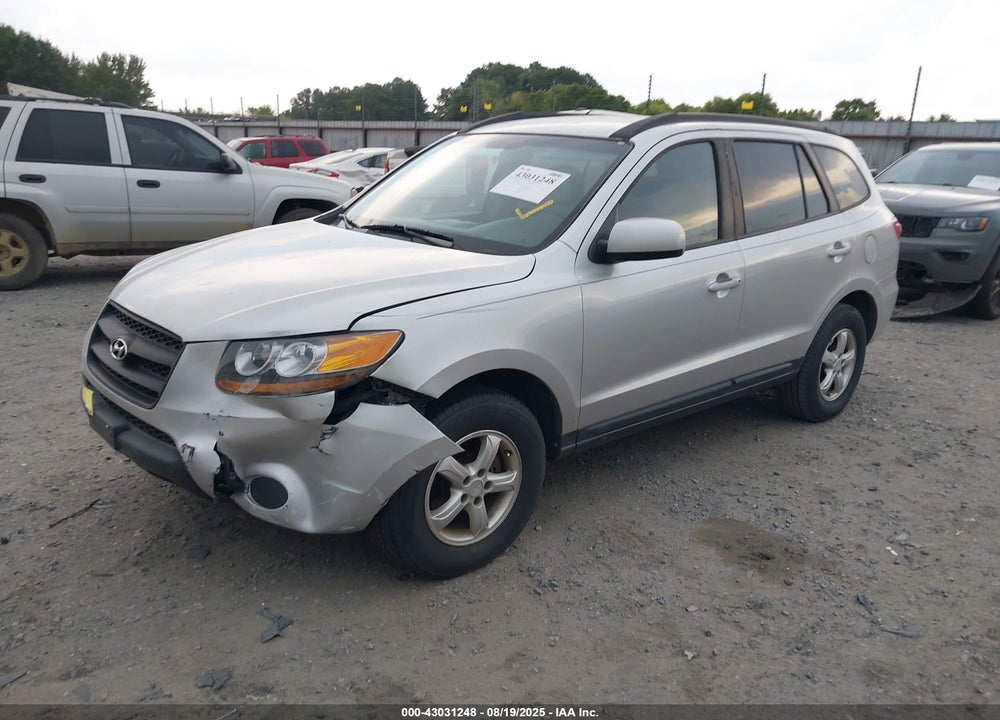 2008 HYUNDAI SANTA FE GLS VIN: 5NMSG13DX8H184478