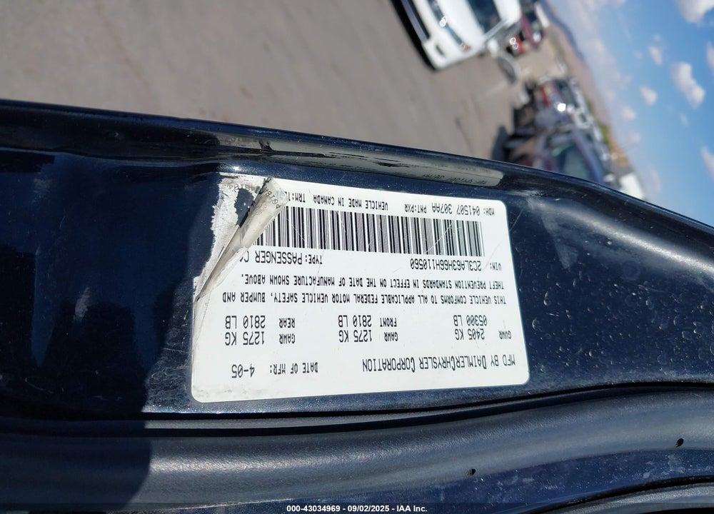 2006 CHRYSLER 300C VIN: 2C3LA63H66H110560