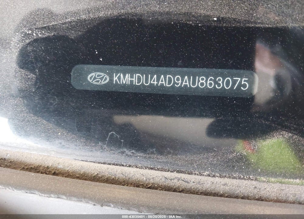 2010 HYUNDAI ELANTRA VIN: KMHDU4AD9AU863075