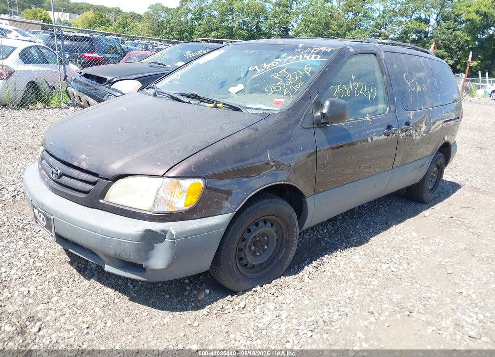 2003 TOYOTA SIENNA LE VIN: 4T3ZF13C03U527277