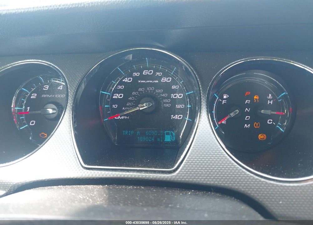 2012 FORD TAURUS VIN: 1FAHP2EW5CG111569