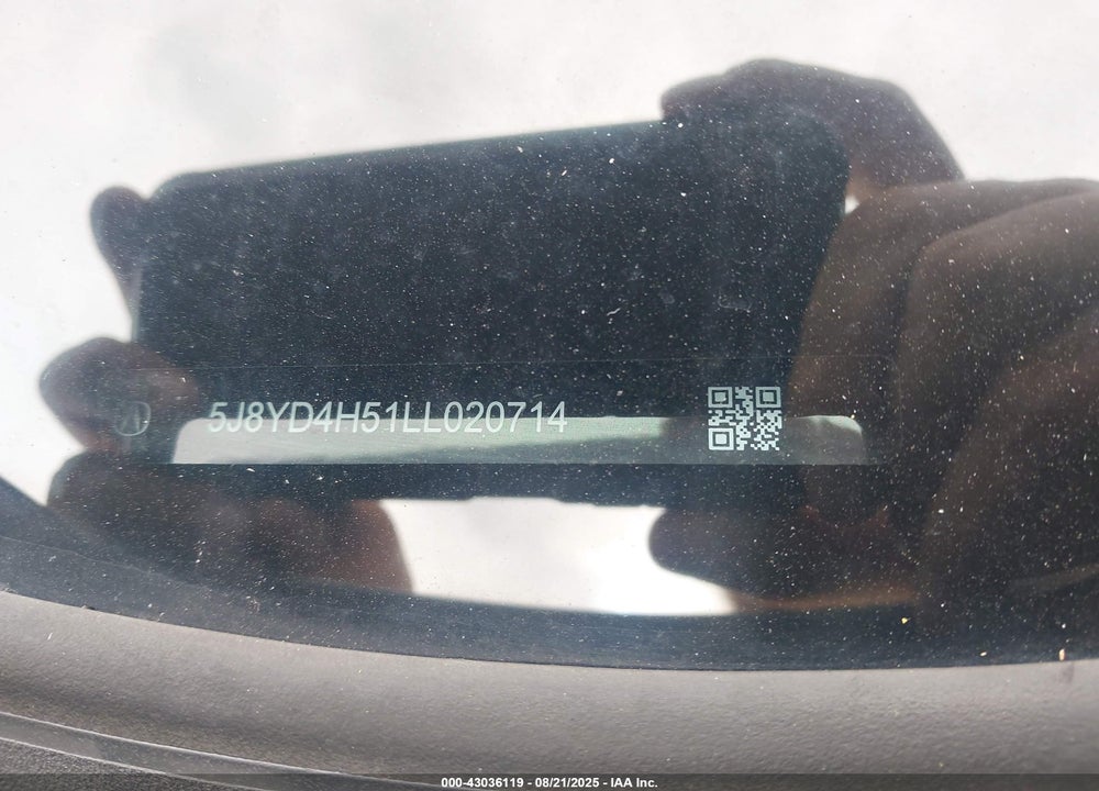 2020 ACURA MDX VIN: 5J8YD4H51LL020714