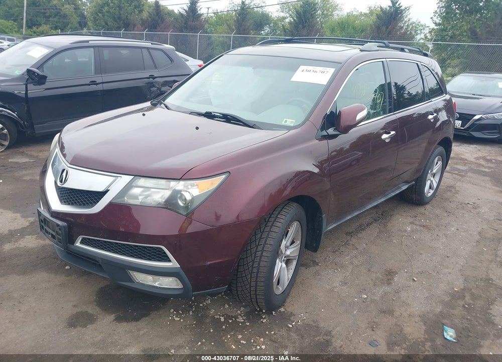 2011 ACURA MDX VIN: 2HNYD2H42BH537150