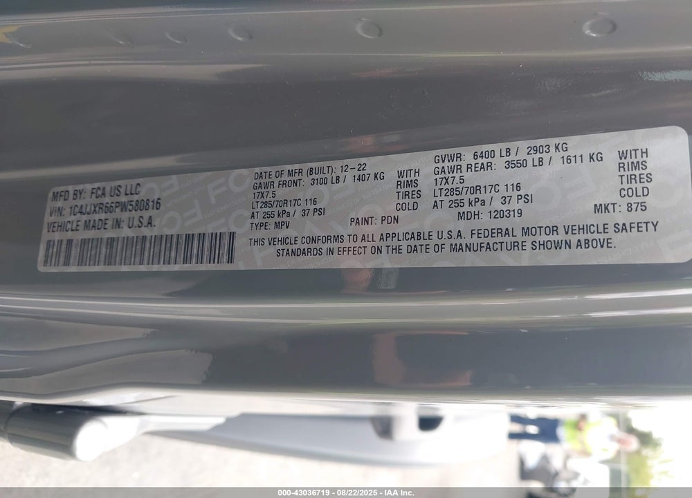 2023 JEEP WRANGLER 4XE RUBICON 4X4 VIN: 1C4JJXR66PW580816