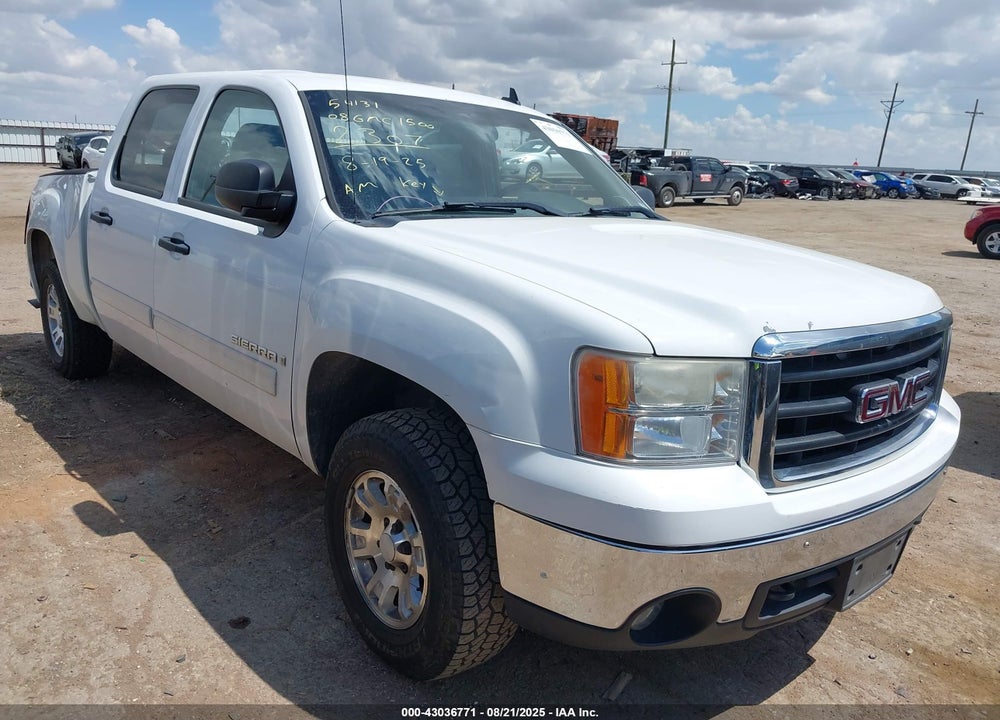 2008 GMC SIERRA 1500 SLE1 VIN: 3GTEK13M68G162307