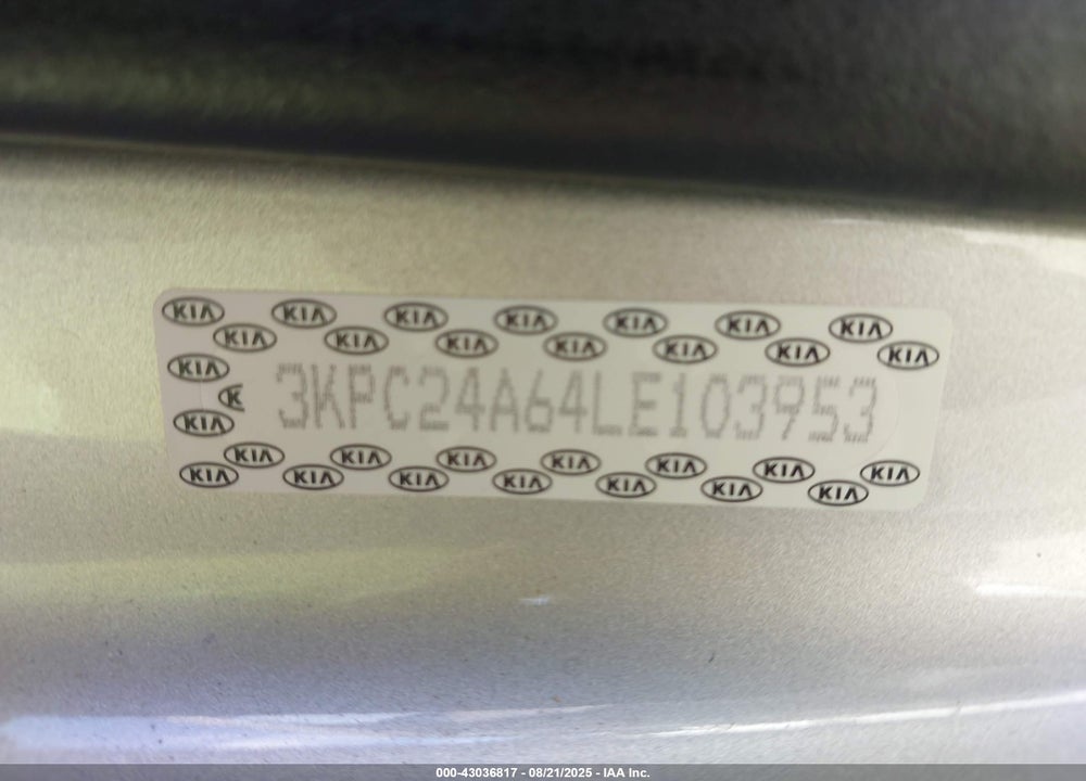 2020 HYUNDAI ACCENT SE VIN: 3KPC24A64LE103953