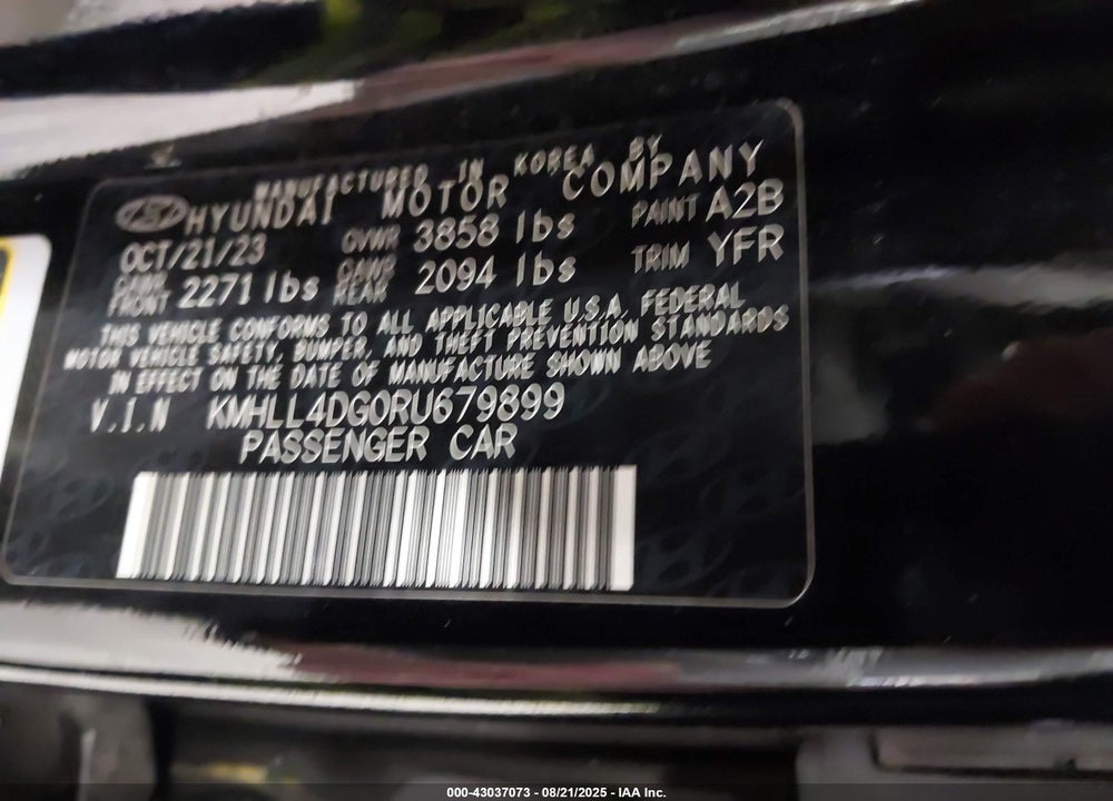2024 HYUNDAI ELANTRA VIN: KMHLL4DG0RU679899