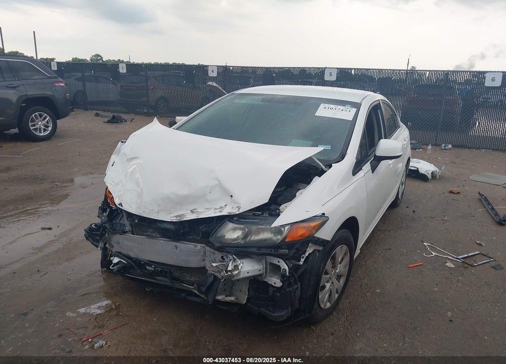 2012 HONDA CIVIC LX VIN: 2HGFB2F57CH318346