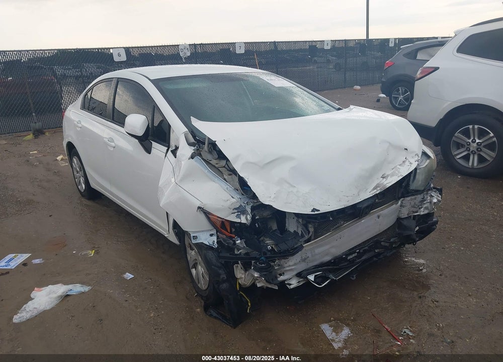 2012 HONDA CIVIC LX VIN: 2HGFB2F57CH318346