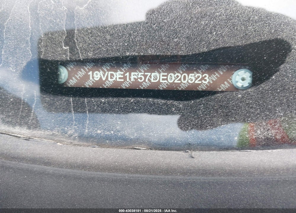 2013 ACURA ILX VIN: 19VDE1F57DE020523