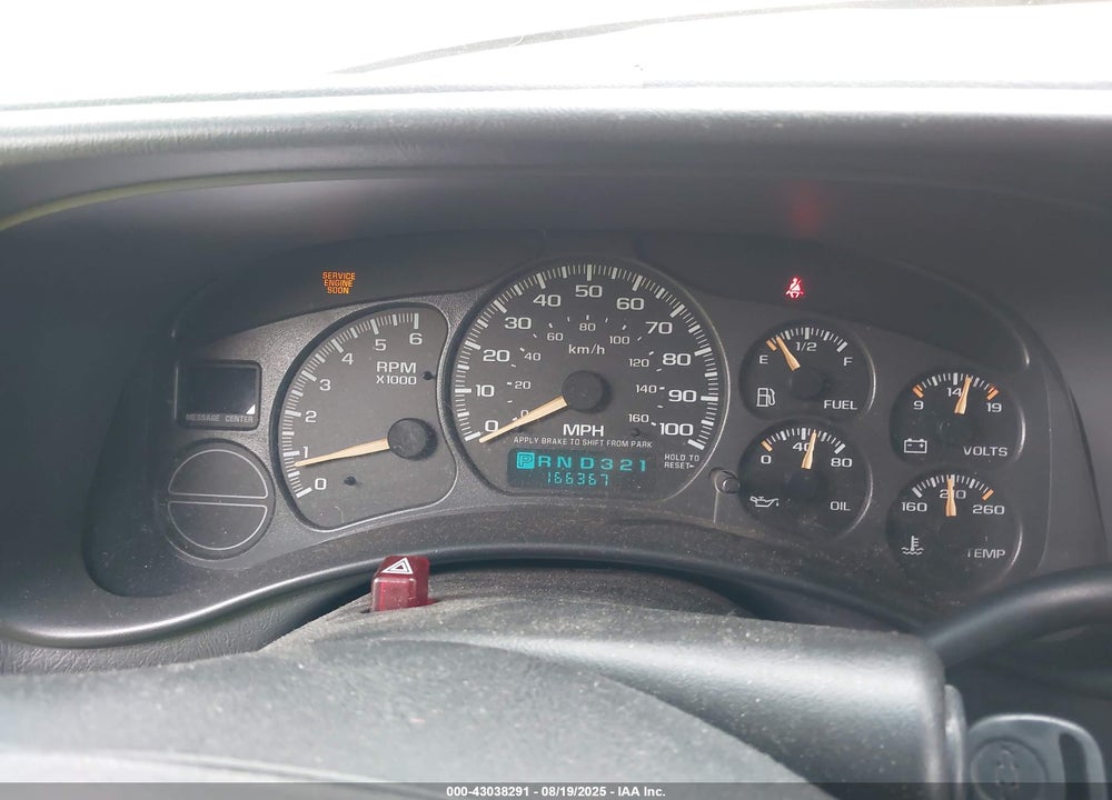 2002 CHEVROLET AVALANCHE 1500 VIN: 3GNEK13T12G216666