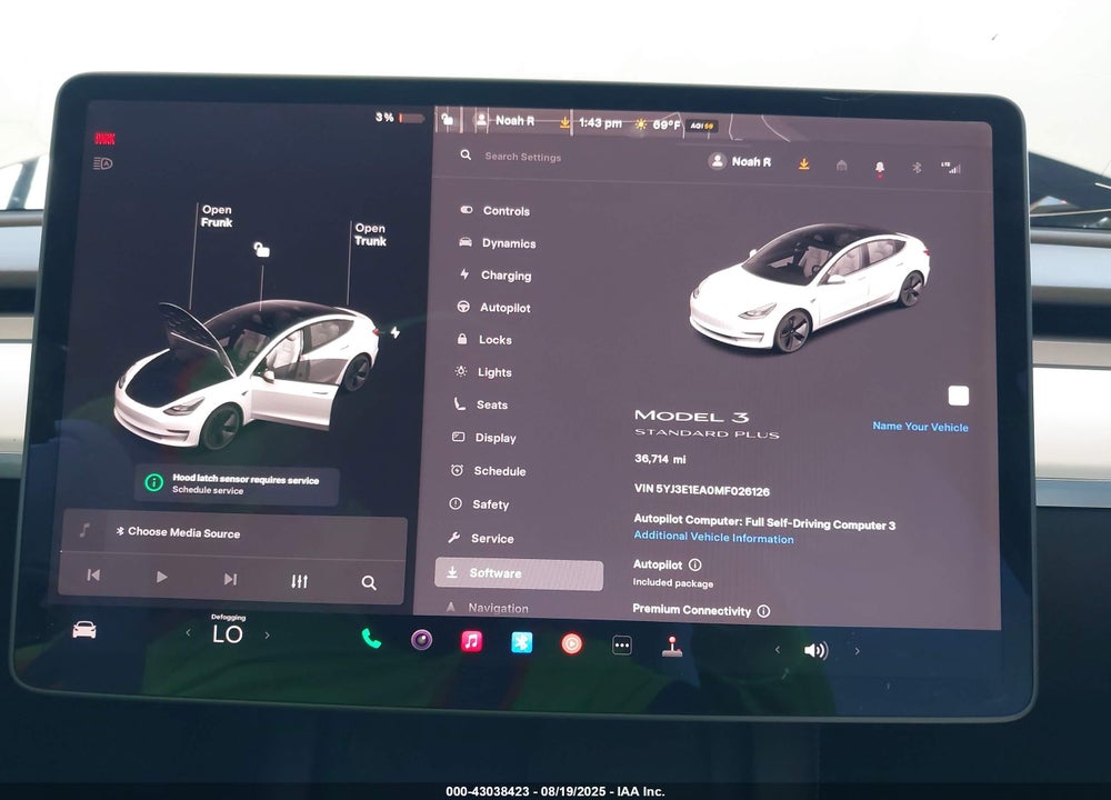 2021 TESLA MODEL 3 VIN: 5YJ3E1EA0MF026126