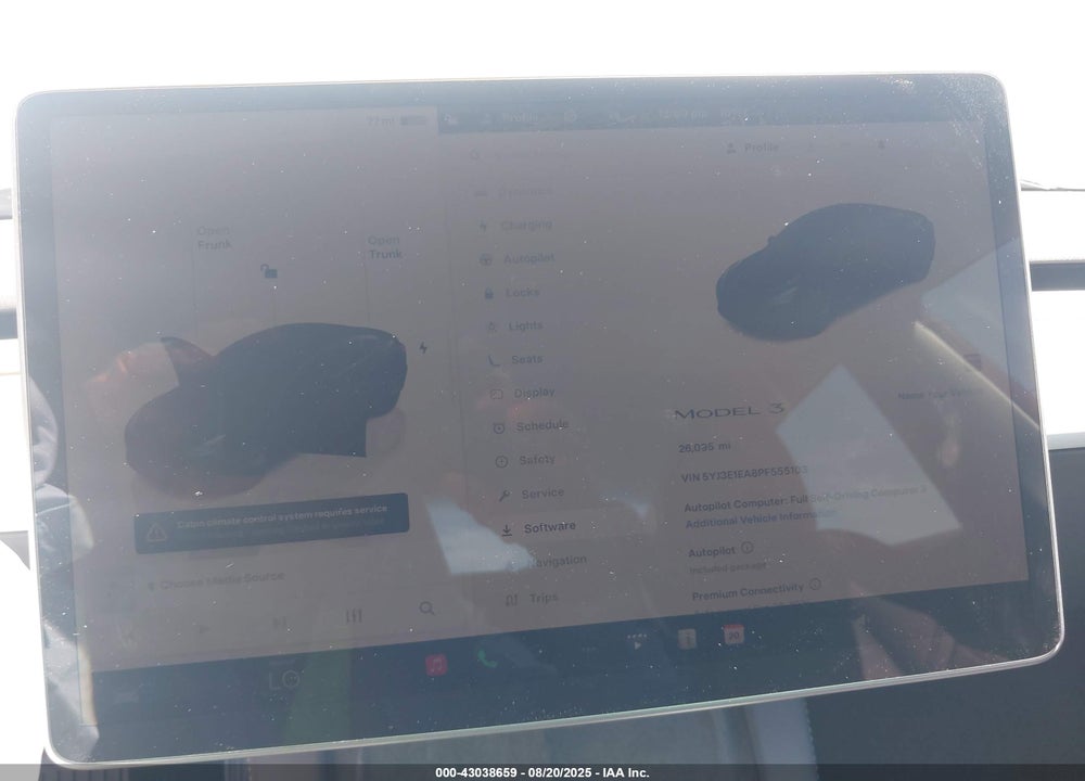 2023 TESLA MODEL 3 VIN: 5YJ3E1EA8PF555103
