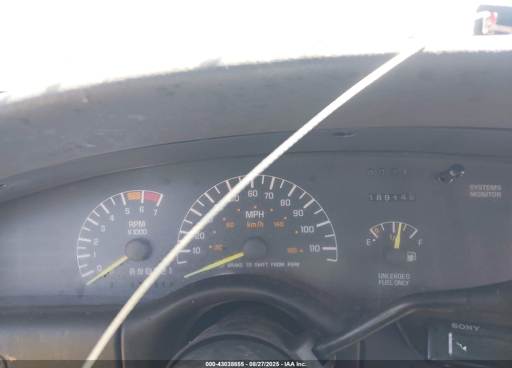1998 PONTIAC BONNEVILLE SE VIN: 1G2HX52K0W4231870