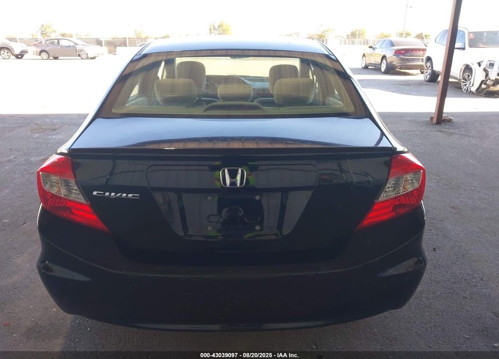 2012 HONDA CIVIC VIN: 19XFB2F57CE391453