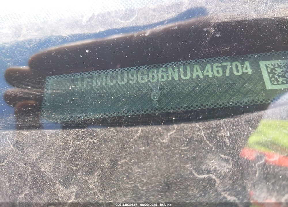 2022 FORD ESCAPE VIN: 1FMCU9G66NUA46704
