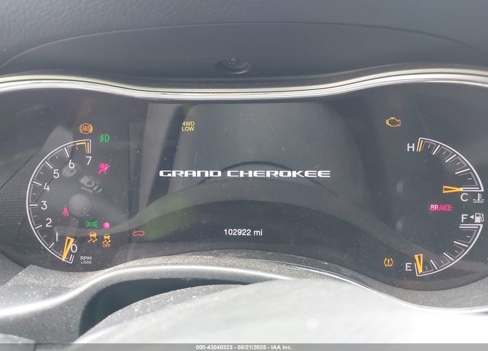 2019 JEEP GRAND CHEROKEE VIN: 1C4RJFBG8KC756596