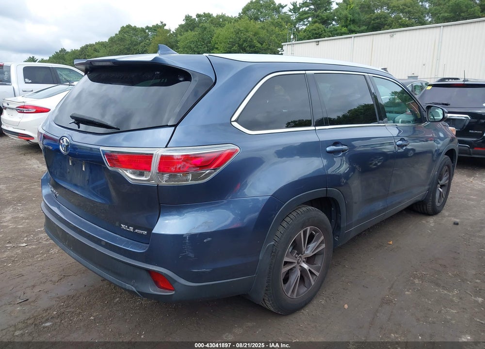 2016 TOYOTA HIGHLANDER VIN: 5TDJKRFH7GS281625