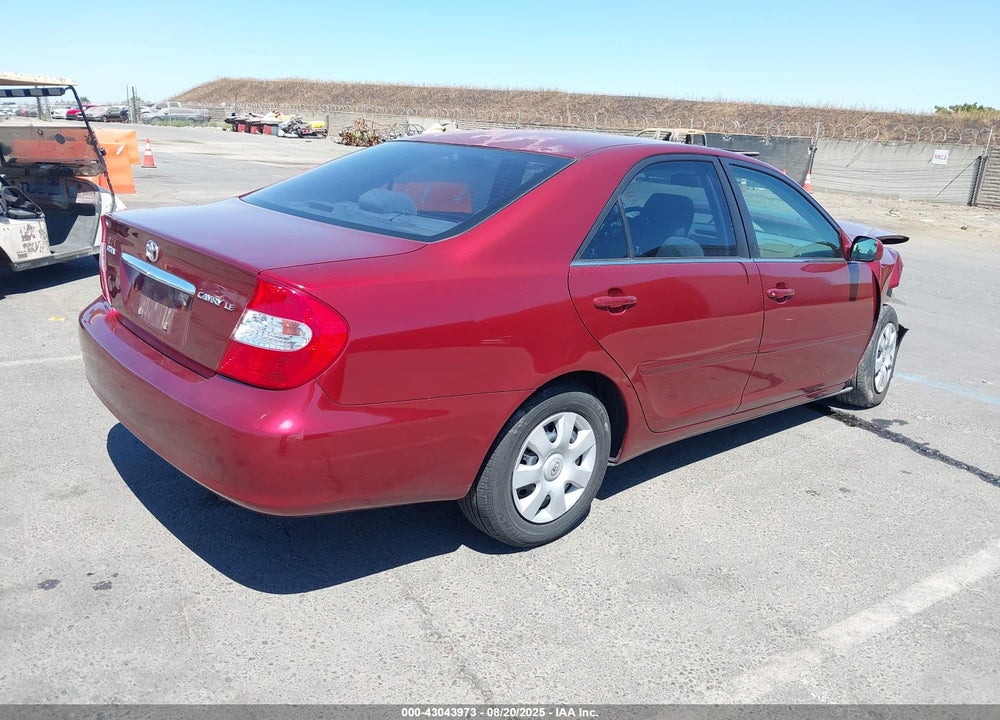 2004 TOYOTA CAMRY LE VIN: 4T1BE32K74U280410