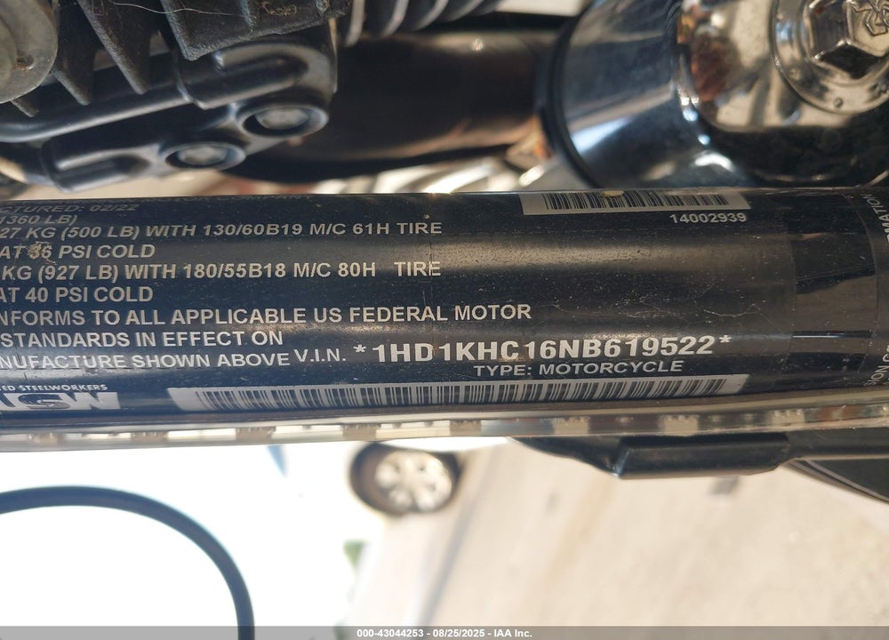 2022 HARLEY-DAVIDSON FLTRX VIN: 1HD1KHC16NB619522