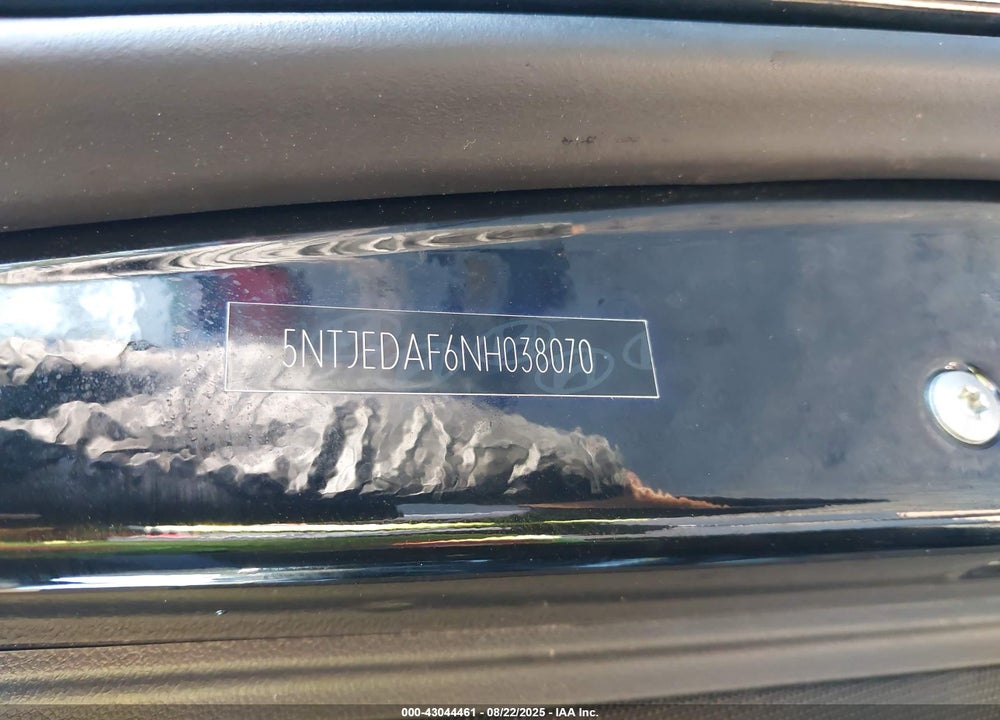 2022 HYUNDAI SANTA CRUZ VIN: 5NTJEDAF6NH038070