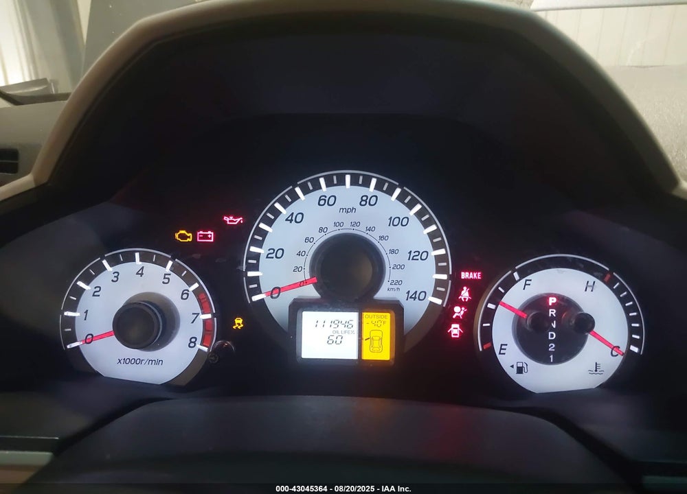 2012 HONDA PILOT EX VIN: 5FNYF4H41CB036320