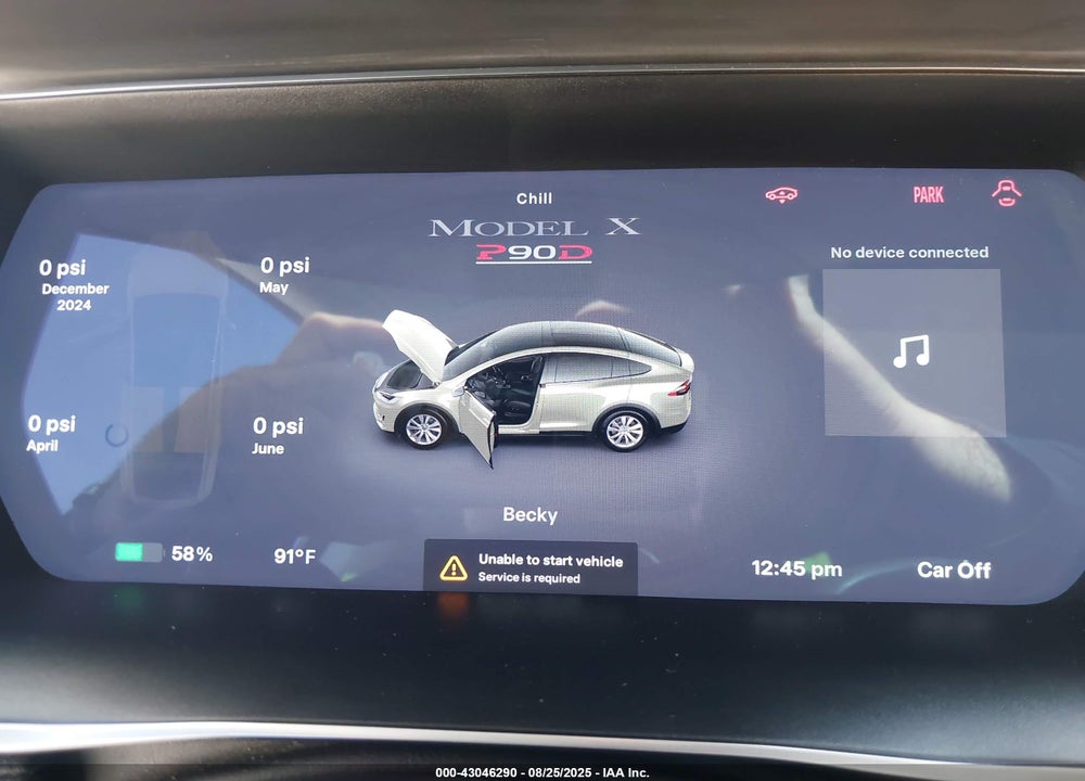 2016 TESLA MODEL X VIN: 5YJXCAE42GF002173