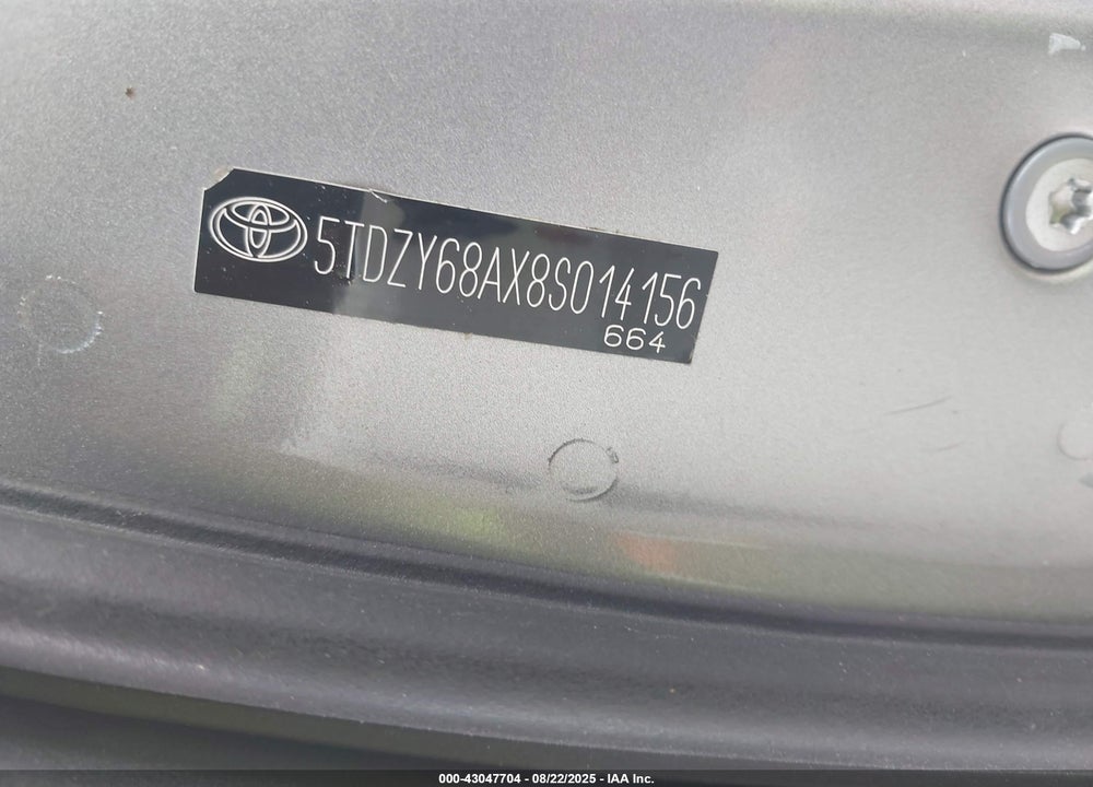 2008 TOYOTA SEQUOIA LIMITED 5.7L V8 VIN: 5TDZY68AX8S014156