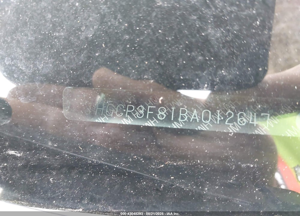 2011 HONDA ACCORD 3.5 EX-L VIN: 1HGCP3F81BA012647