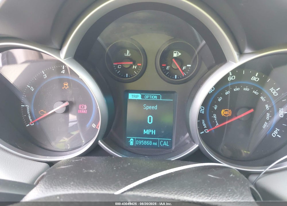2014 CHEVROLET CRUZE LS MANUAL VIN: 1G1PB5SH8E7471412