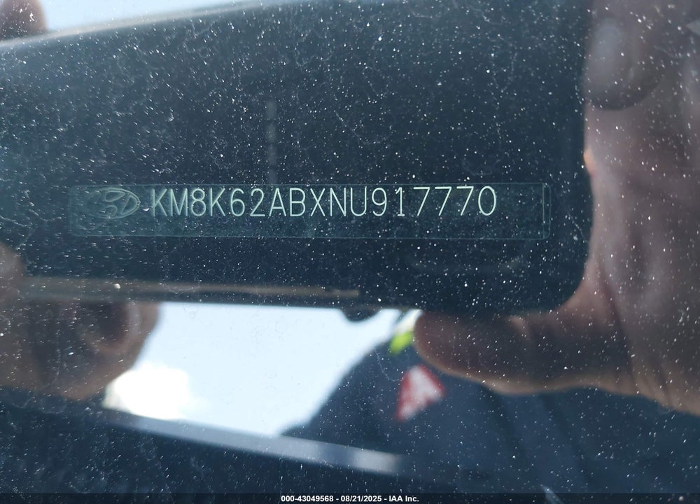 2022 HYUNDAI KONA VIN: KM8K62ABXNU917770
