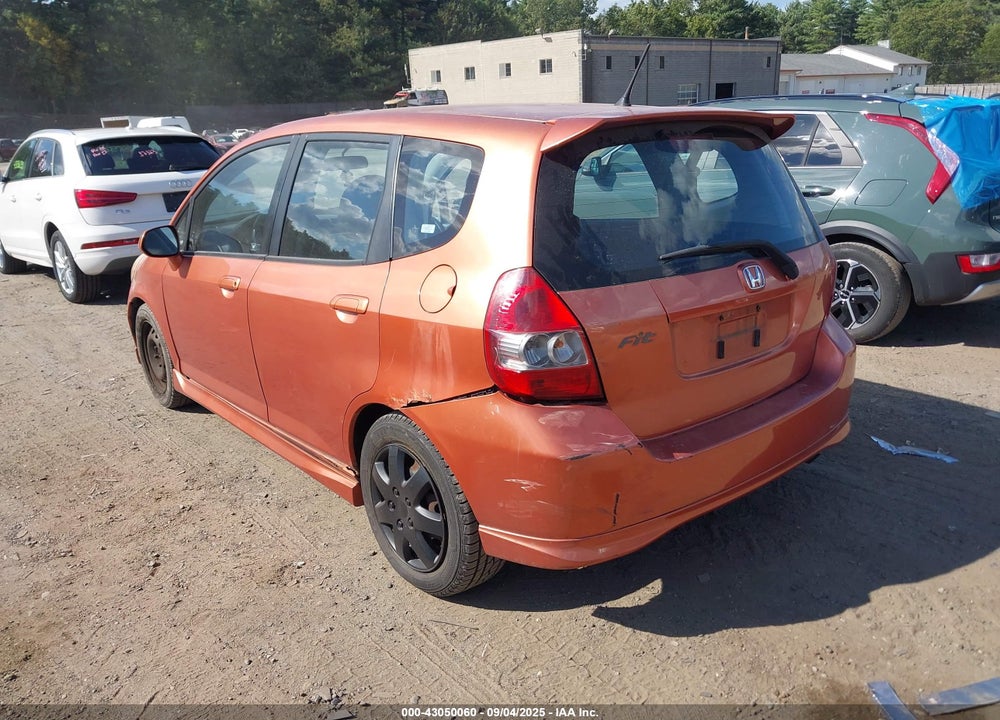 2007 HONDA FIT SPORT VIN: JHMGD38667S015354