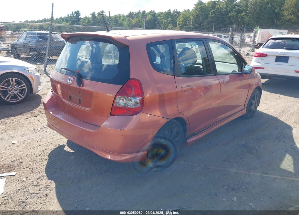 2007 HONDA FIT SPORT VIN: JHMGD38667S015354