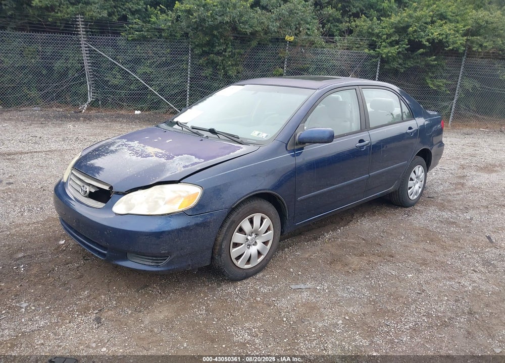 2003 TOYOTA COROLLA LE VIN: 2T1BR32EX3C041755