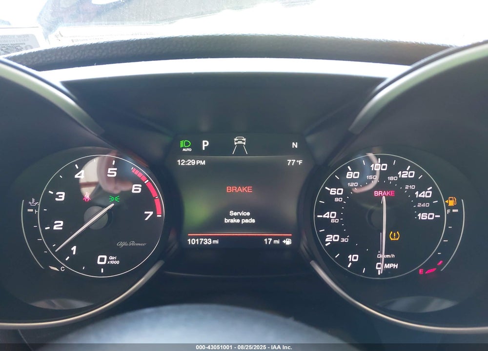 2019 ALFA ROMEO GIULIA VIN: ZARFANBN4K7608407